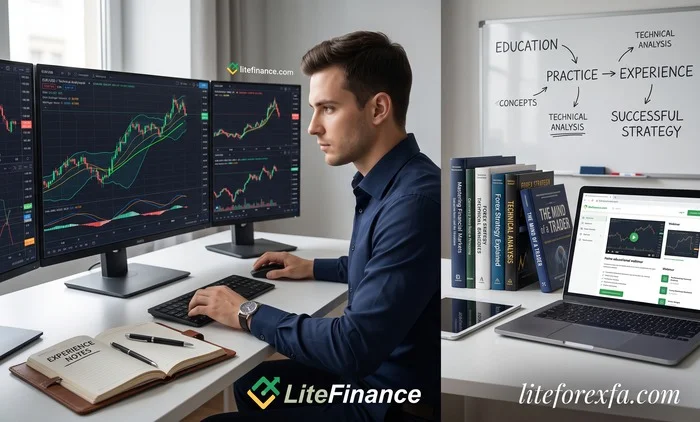 اهمیت آموزش و تجربه در موفقیت استراتژیهای ترید لایت فایننس