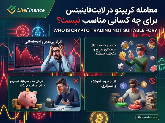 معامله کریپتو در لایت فایننس برای چه کسانی مناسب نیست؟