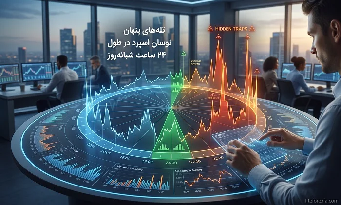 تلههای پنهان نوسان اسپرد در طول ۲۴ ساعت شبانهروز